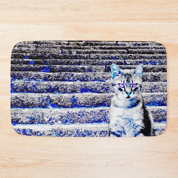 Item preview, The Cat – Pink Gaze in a Blue Halo / Swiss Artistic Photography designed and sold by Raphael Wolf.