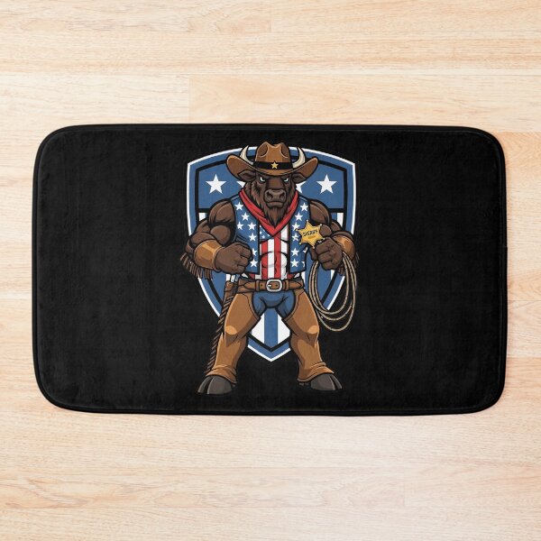 Artikelvorschau, Patriotischer Bison Sheriff Cowboy USA Bull entworfen und verkauft von k3rstman1.