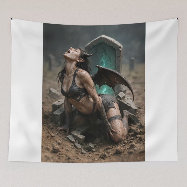 Item preview, Succubus emerging tombstone   designed and sold by CathryneDelamort.