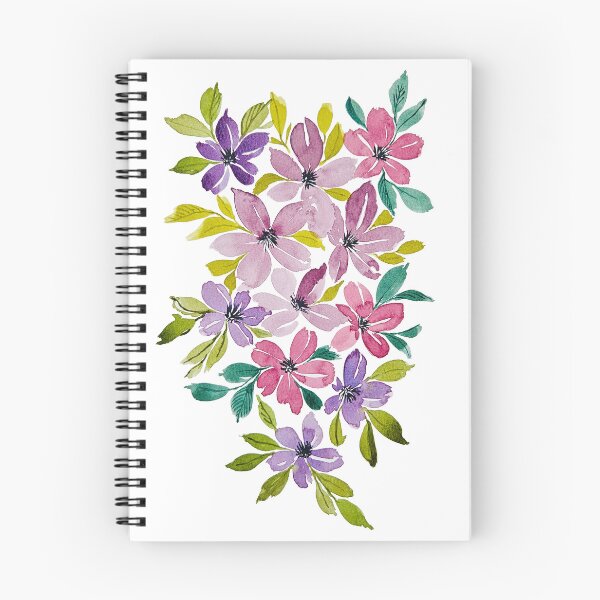 Item preview, A Colorful Watercolor Flower Bouquet in Plum and Purple designed and sold by Orly Fuchs Galchen.