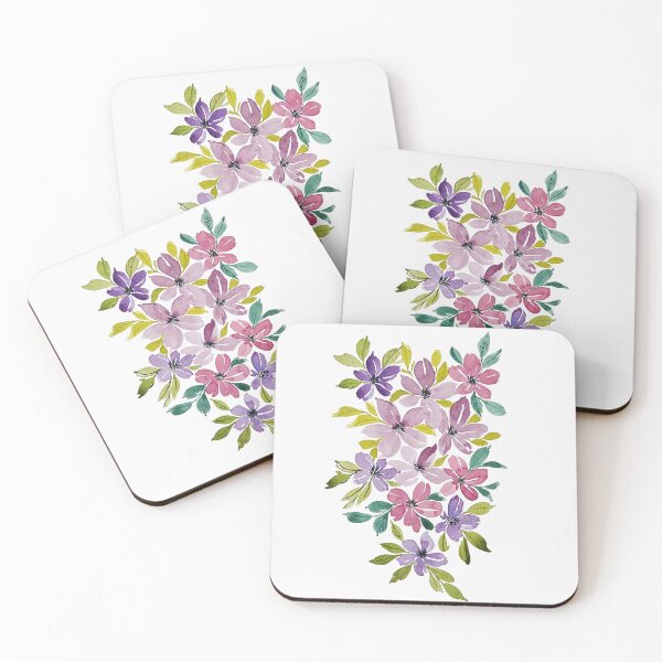 Item preview, A Colorful Watercolor Flower Bouquet in Plum and Purple designed and sold by Orly Fuchs Galchen.