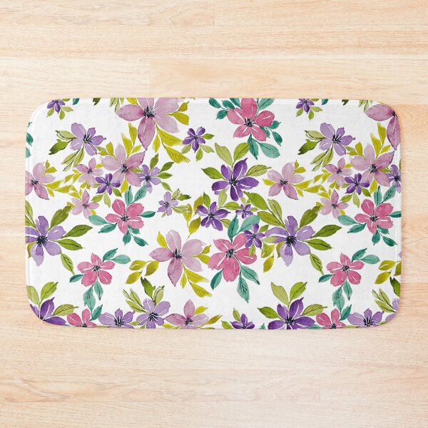 Item preview, A Colorful Watercolor Flower Bouquet in Plum and Purple designed and sold by Orly Fuchs Galchen.