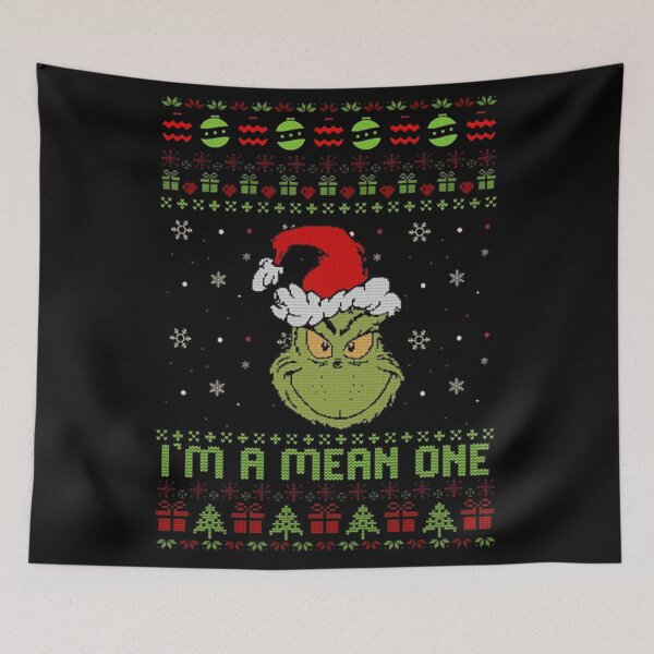 Item preview, Grinch Inspired Ugly Christmas Sweater Design – Funny Holiday Knit Art designed and sold by NoemiDonaldson.