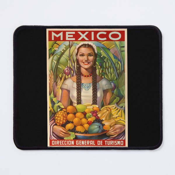 Item preview, Vintage Mexico Tourism Poster | Mid-Century Art | Vibrant Colors & Cultural Heritage | Traditional Mexican Attire | Exotic Art designed and sold by artofuniverse.