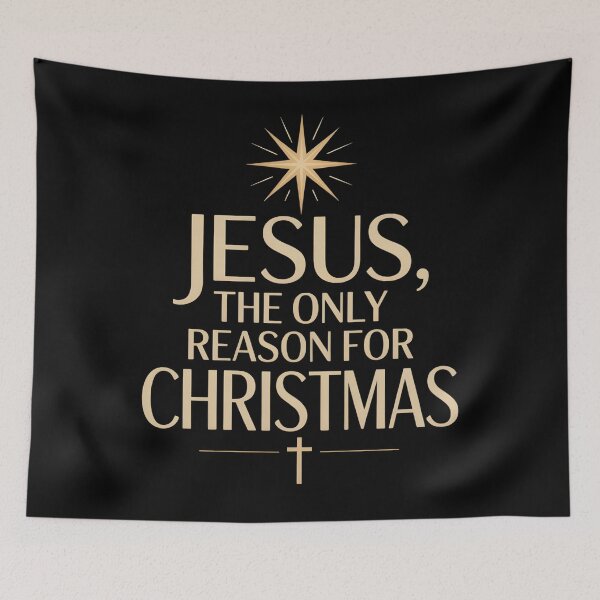 Item preview, Jesus, the Only Reason for Christmas – Minimalist Gold Christian Design designed and sold by HueGarden.