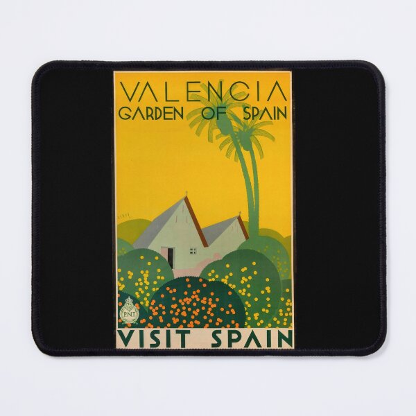 Item preview, Vintage Art Deco Travel Poster | Valencia Garden of Spain | Visit Spain | Early 20th Century Tourism Artwork designed and sold by artofuniverse.