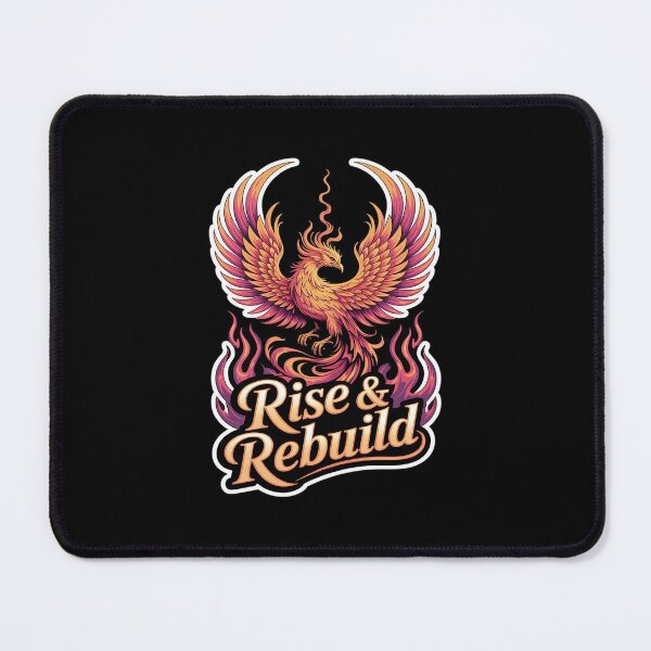 Item preview, Rise And Rebuild Phoenix Rising Fire Bird Motivational designed and sold by petrichorsworld.