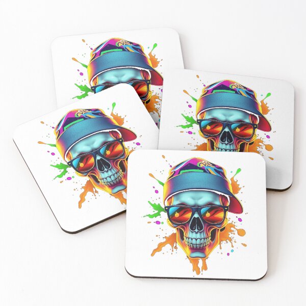 Item preview, Urban 3D Skull – Realistic Neon Street Art Design designed and sold by Mr-Nextvibe.