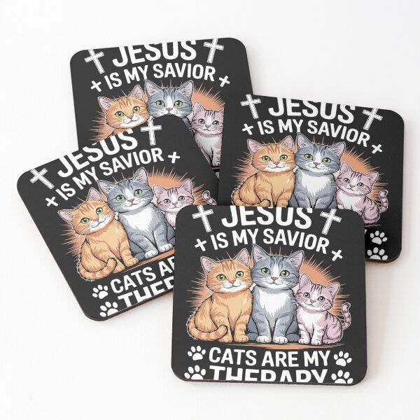 Item preview, Jesus is my savior Cats are my therapy  designed and sold by GGrizeldaRivas.