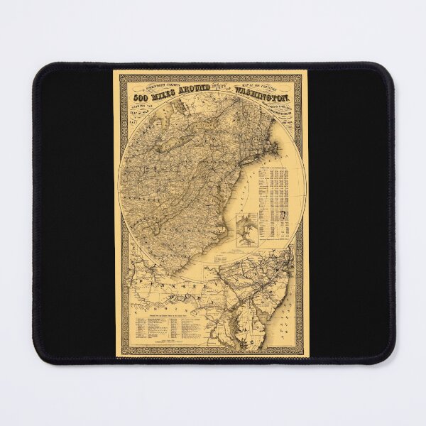 Item preview, Historical Map of Washington D.C. | 1861 Civil War Era Art Print | G. Woolworth Colton's Vintage Geography & Cartography designed and sold by artofuniverse.