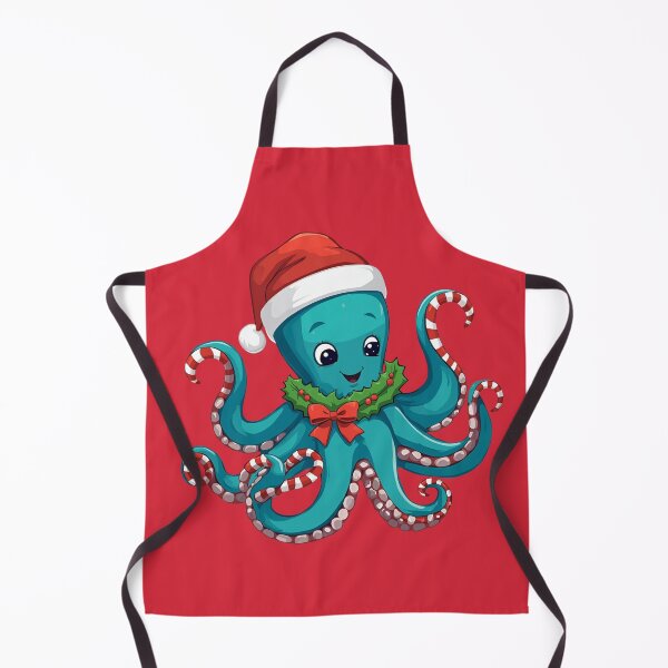Item preview, Adorable Christmas octopus in a Santa hat designed and sold by Ivy-Triggs.