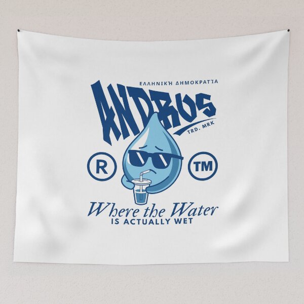Item preview, Andros: where the water is actually wet  (Andros Greece) designed and sold by Peerless-Prime.