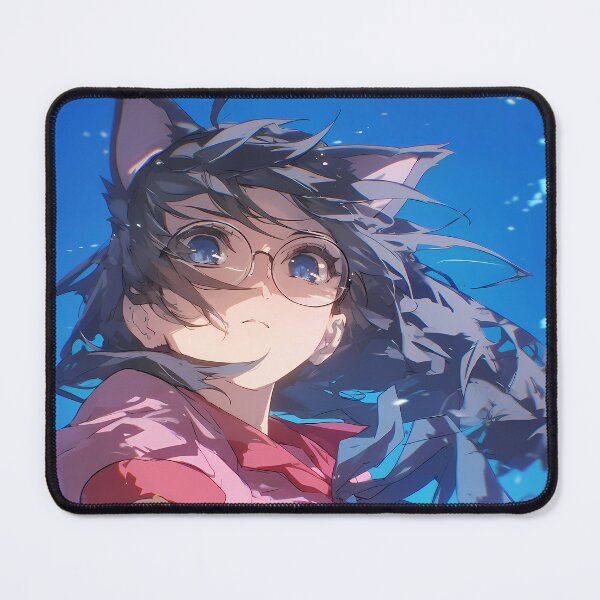 Item preview, Charming Tsubasa Hanekawa Bakemonogatari Blue Sky Cat Ears Graceful Anime Girl designed and sold by HumbertoValveno.