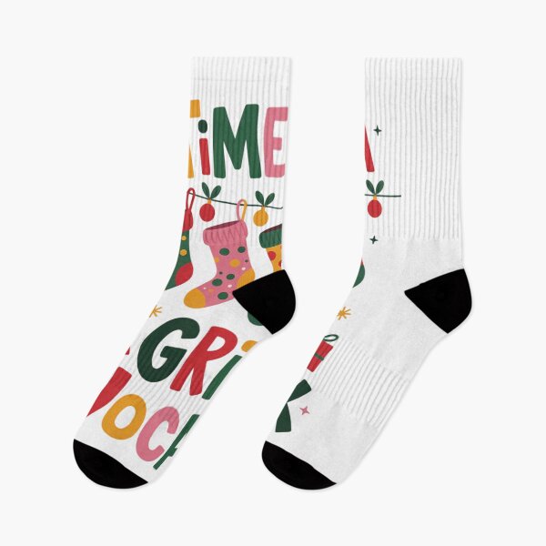 Item preview, Time For A Grippy Sock Vacation Christmas Light designed and sold by LunaCrazeArt.