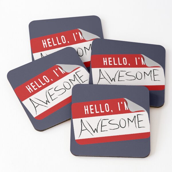 Item preview, Hello I’m Awesome – Funny Confident Name Tag designed and sold by Fun Funky Designs.