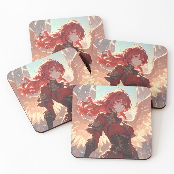 Item preview, Diluc Genshin Impact fiery anime warrior crimson wings burning power designed and sold by HumbertoValveno.