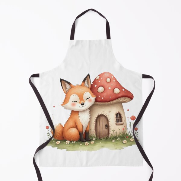 Aperçu de l'œuvre Mushroom Village Fox – Fantastique Cottagecore Confortable créée et vendue par Chicmorph.