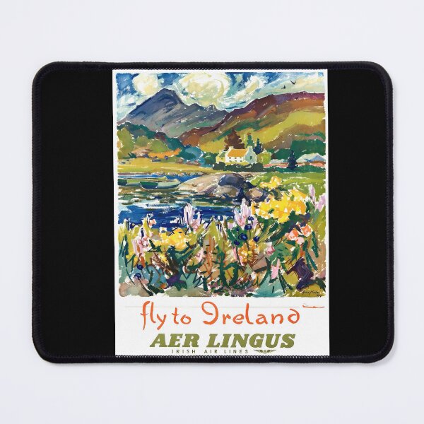 Item preview, Vintage Aer Lingus Travel Poster | Mid-Century Art Print | Irish Countryside | Impressionistic Landscape & Natural Beauty designed and sold by artofuniverse.
