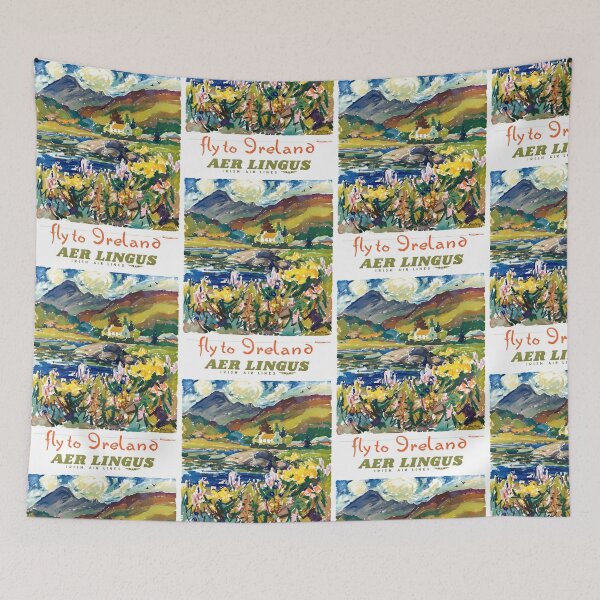 Item preview, Vintage Aer Lingus Travel Poster | Mid-Century Art Print | Irish Countryside | Impressionistic Landscape & Natural Beauty designed and sold by artofuniverse.