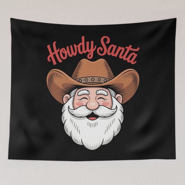 Item preview, Western Howdy Santa Christmas Xmas Holiday designed and sold by LunaCrazeArt.