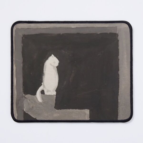 Item preview, “The Silent Watcher” – Minimal Cat Art in Monochrome designed and sold by LunaArtology.