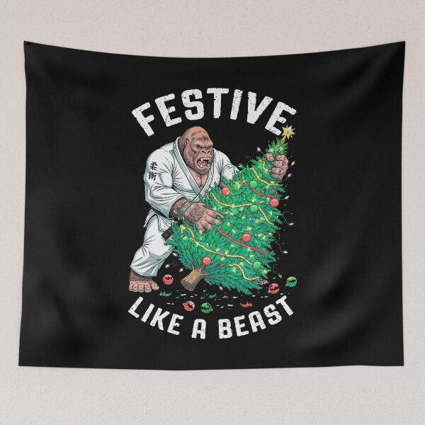 Item preview, Gorilla Jiu Jitsu Ju Jutsu MMA BJJ Festive Like A Beast Ape designed and sold by GrandeDuc.