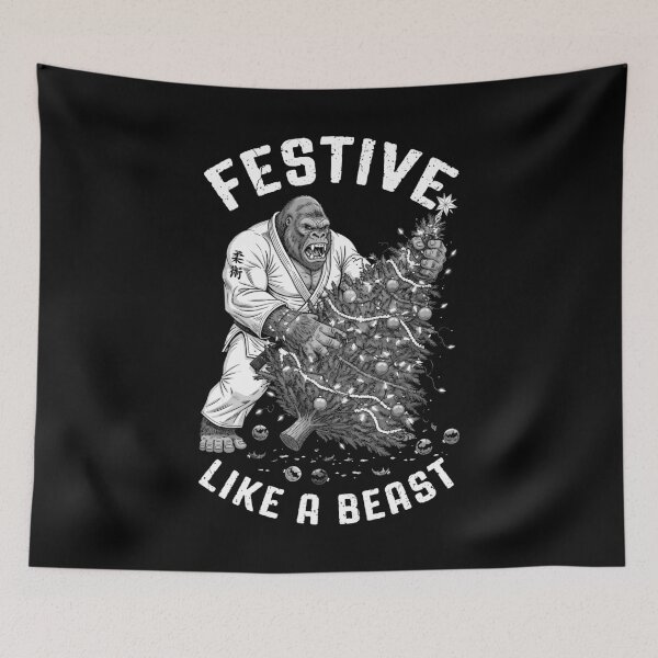 Item preview, Gorilla Jiu Jitsu Ju Jutsu MMA BJJ Festive Like A Beast Ape designed and sold by GrandeDuc.