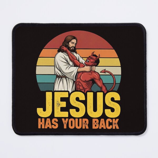 Item preview, jesus has your back jiu jitsu retro christian designed and sold by AdrianMakeArts.