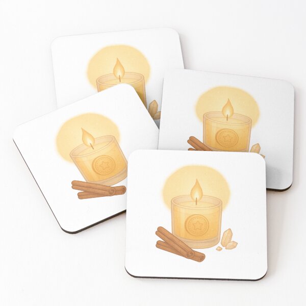 Item preview, Golden Candle Wish | Cozy Wealth Manifestation Sticker & Warm Glow Printable Wall Art designed and sold by HerDreamCodes.
