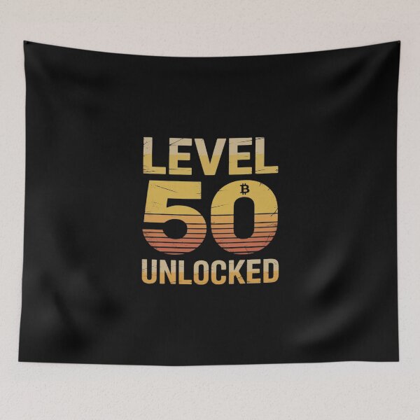 Item preview, Sats 50 50th birthday level unlocked still hodling designed and sold by KingsLife1994.