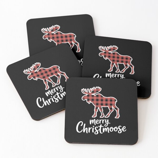 Item preview, Red Plaid Merry Christmoose Christmas Moose Lovers designed and sold by brynatshop.