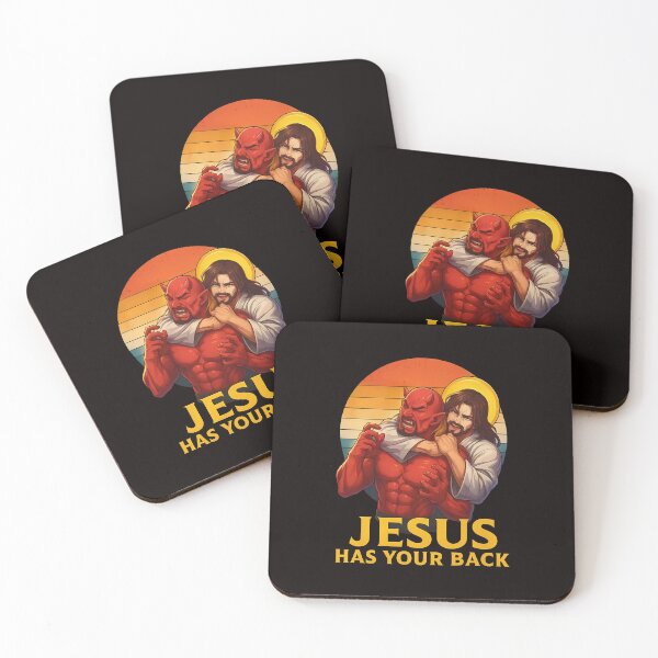 Item preview, jesus has your back jiu jitsu retro christian designed and sold by AdrianMakeArts.