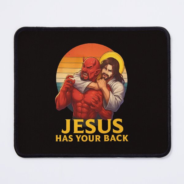 Item preview, jesus has your back jiu jitsu retro christian designed and sold by AdrianMakeArts.