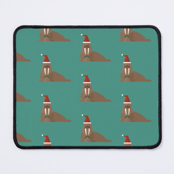 Item preview, Christmas walruses on blue designed and sold by reneesillus.
