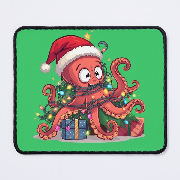 Item preview, Christmas Octopus Decorating a Christmas Tree designed and sold by Ivy-Triggs.