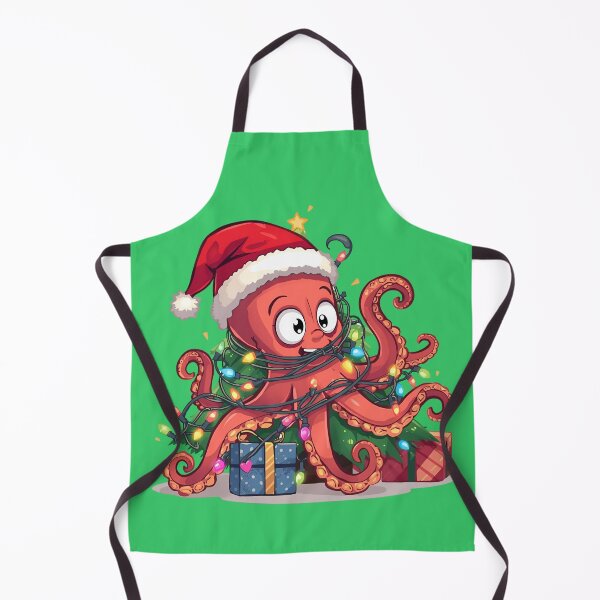 Item preview, Christmas Octopus Decorating a Christmas Tree designed and sold by Ivy-Triggs.