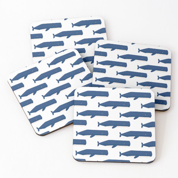 Item preview, Sperm whales on white designed and sold by reneesillus.