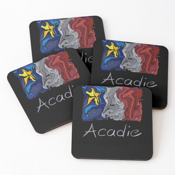 Item preview, Acadian-Flag-Pastel-Liquid-Mosaic---Drapeau-Acadien-Mosaque-Liquide-Pastel-Vitrail designed and sold by DarleneBauch.
