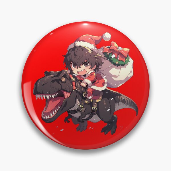 Item preview, Goro Akechi Christmas Dinosaur Santa Ride Persona 5 Game Anime designed and sold by Raslbazola.