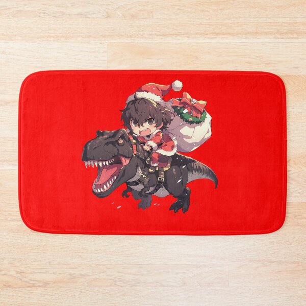 Item preview, Goro Akechi Christmas Dinosaur Santa Ride Persona 5 Game Anime designed and sold by Raslbazola.