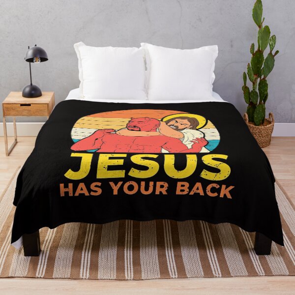 Item preview, jesus has your back jiu jitsu retro christian designed and sold by AdrianMakeArts.