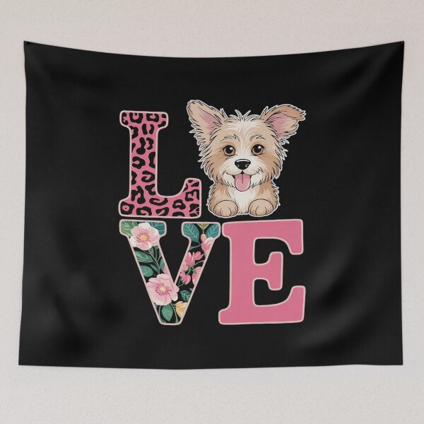 Item preview, Love My Welsh Terrier Dog Lovers Floral Men Women Kids  designed and sold by HuValverdeArt.