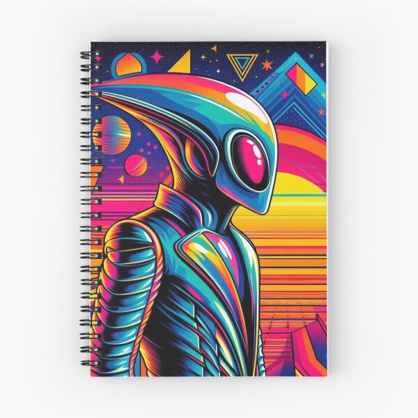 Item preview, pop art style neon colors with alien design designed and sold by Dogandesighn.