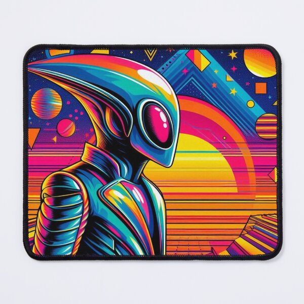 Item preview, pop art style neon colors with alien design designed and sold by Dogandesighn.