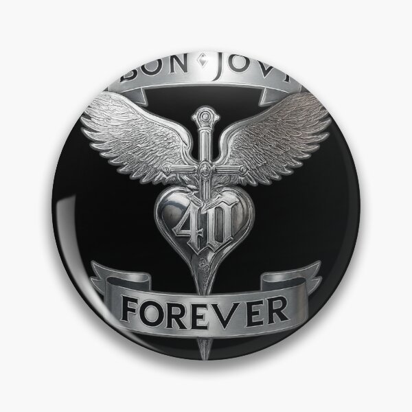 Item preview, Bon Jovi Winged Dagger Heart – 40th Anniversary Tribute designed and sold by riecounrare1984.