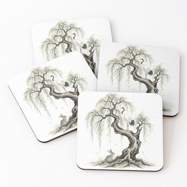 Item preview, Graceful Crane & Willow Tree Harmony designed and sold by 0606PM.
