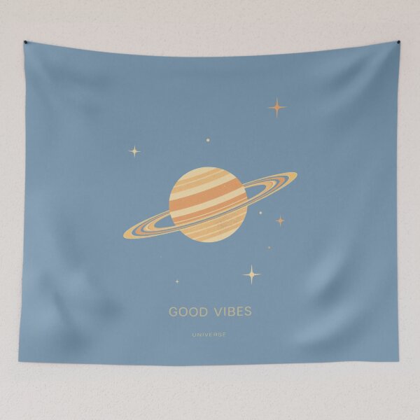 Item preview, Good Vibes Universe – Retro Cosmic Minimal Tee designed and sold by EcoArtTees.