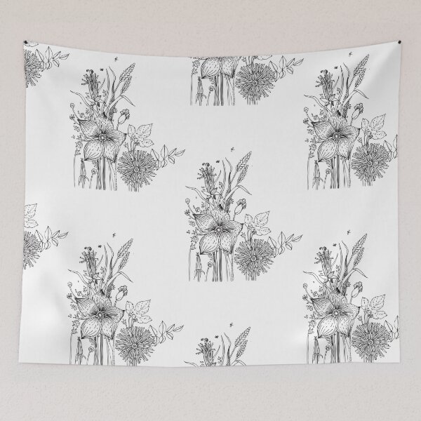 Item preview, Hand drawings flowers designed and sold by Design4uStudio.