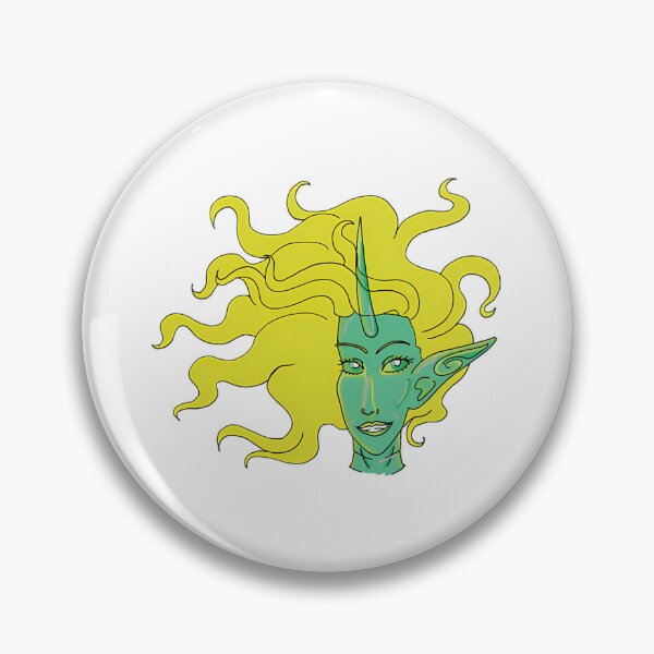 Item preview, Mythical Green Haired Creature With Pointed Ears designed and sold by SapfireStuArt.