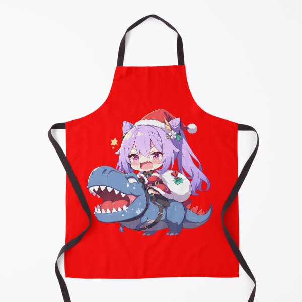 Item preview, Keqing Christmas Dinosaur Ride Genshin Impact Game Girl Chibi Kawaii designed and sold by Raslbazola.